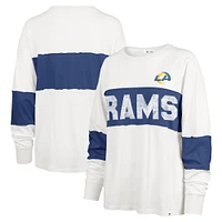 T-shirt à manches longues Taylor '47 Cream Los Angeles Rams Clubhouse Pride pour femme