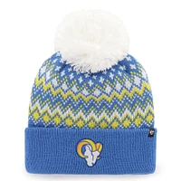 Women's '47 Royal Los Angeles Rams Elsa Cuffed Knit Hat with Pom