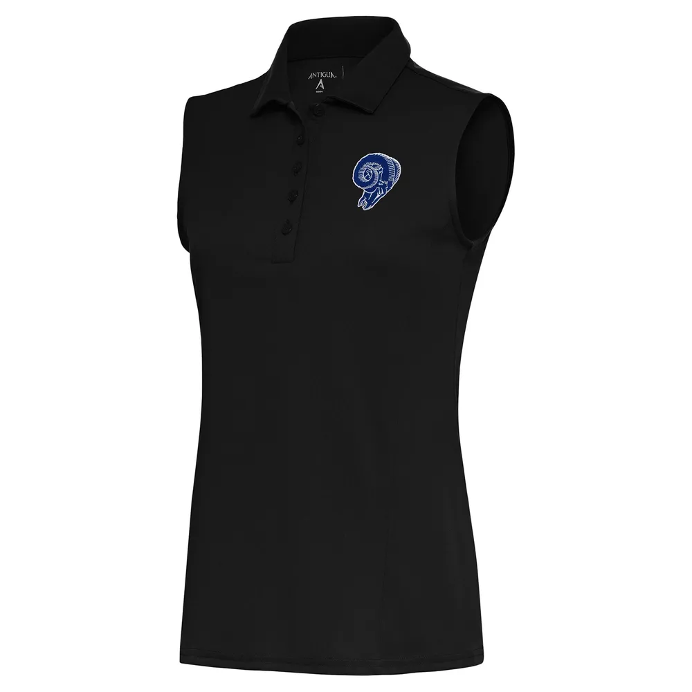 Lids Los Angeles Rams Antigua Women's Throwback Logo Sleeveless Tribute Polo