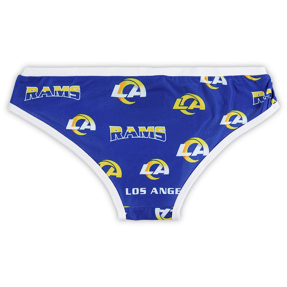 Women's Concepts Sport Navy Los Angeles Rams Breakthrough Allover Print Knit Panty