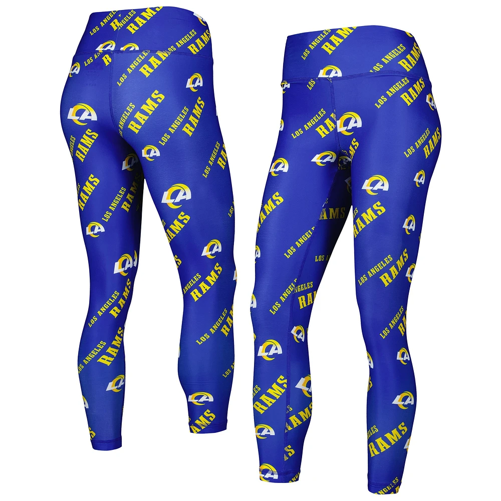 Concepts Sport Royal Los Angeles Rams Breakthrough Legging de salon à imprimé intégral pour femme