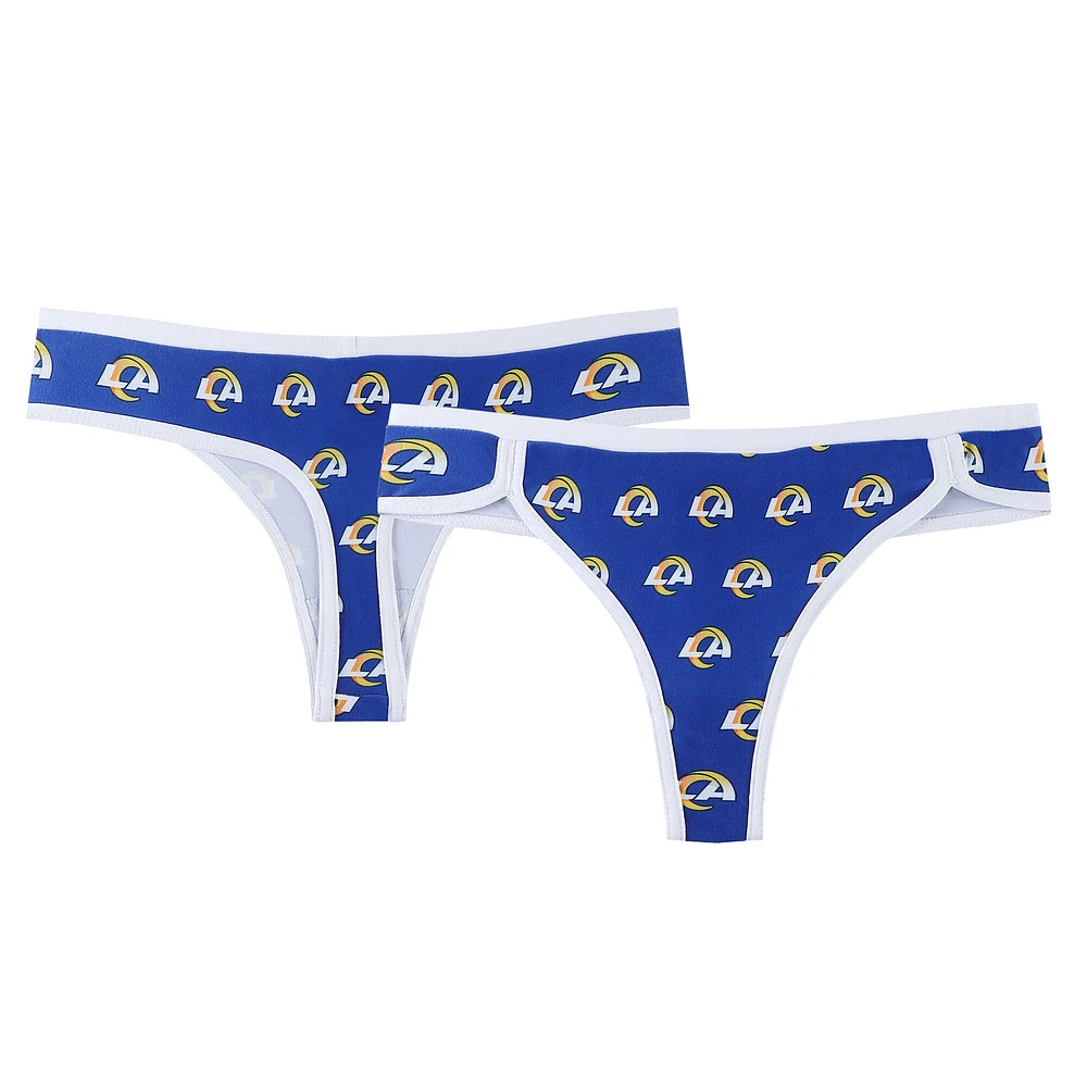 Concepts Sport - String en tricot à imprimé Royal Los Angeles Rams Gauge pour femmes