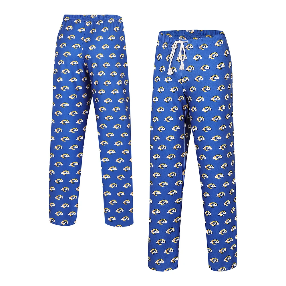 Women's Concepts Sport Royal Los Angeles Rams Gauge Allover Print Sleep Pants