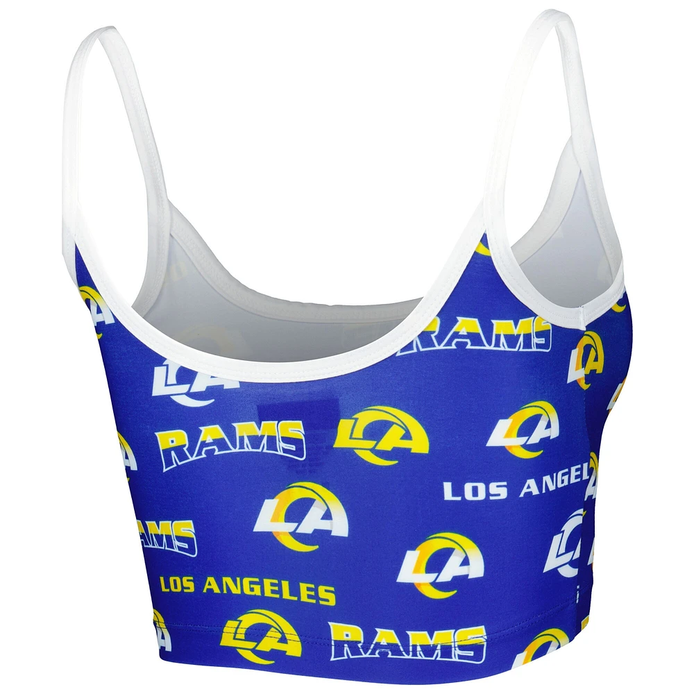 Women's Concepts Sport Royal Rams de Los Angeles Breakthrough Allover Knit Lounge Bralette