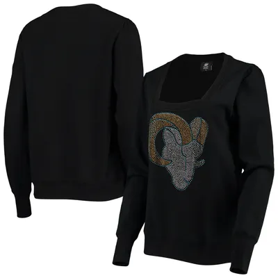 Los Angeles Rams Cuce Women's Winners Square Neck Pullover Sweatshirt - Black