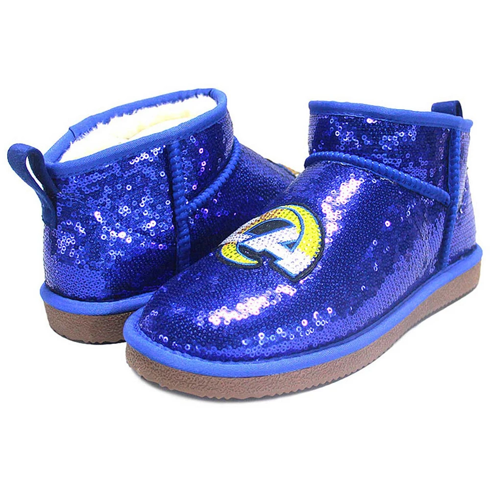 Women's Cuce  Royal Los Angeles Rams Sequin Ankle Boots