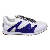 Women's Cuce  White Los Angeles Rams Glitter Sneakers