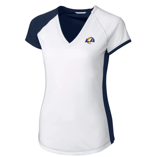 Women's Starter White Los Angeles Rams Kick Start V-Neck T-Shirt Size: Extra Large