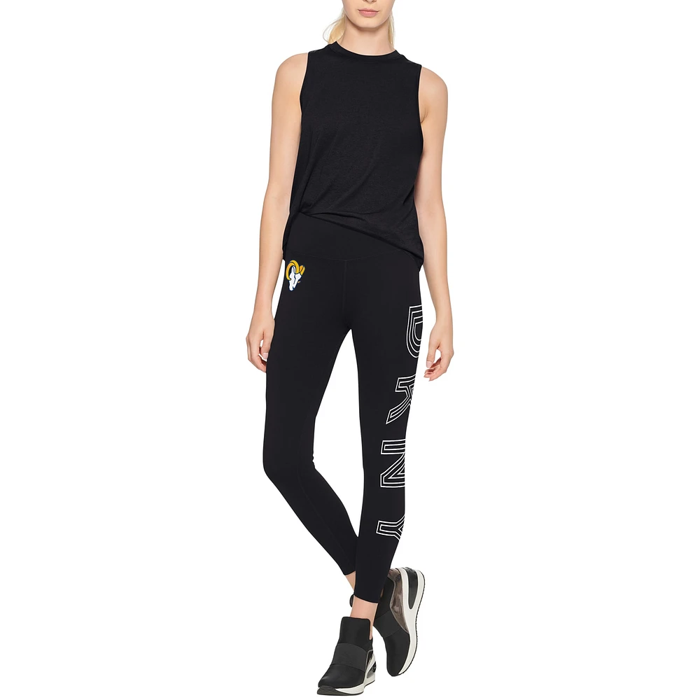 Women's DKNY Sport Black Los Angeles Rams Sami High Waisted Leggings