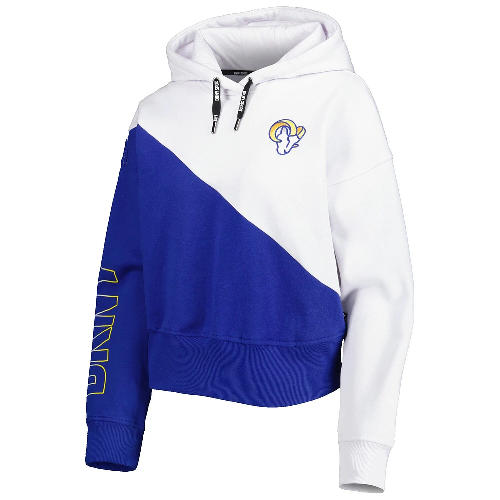 Sweat à capuche DKNY Sport Blanc/Royal Los Angeles Rams Bobbi pour femme