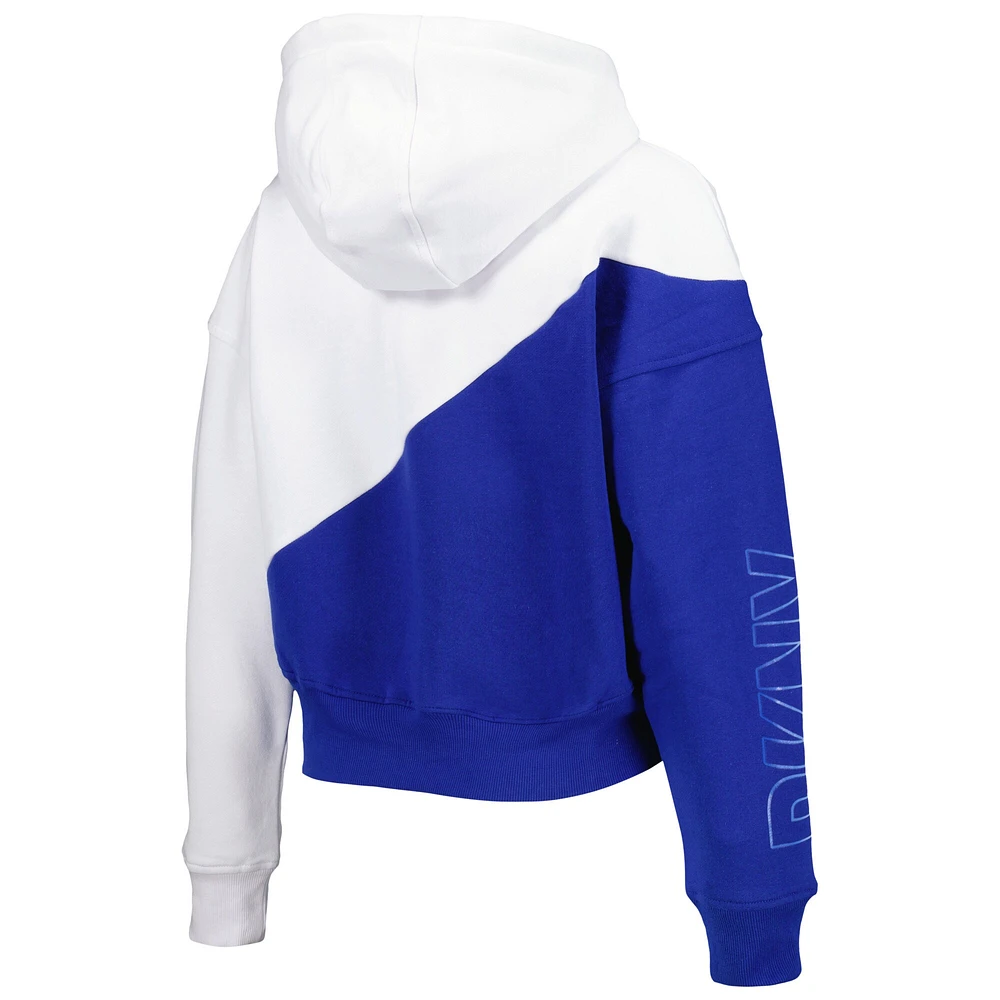 Sweat à capuche DKNY Sport Blanc/Royal Los Angeles Rams Bobbi pour femme