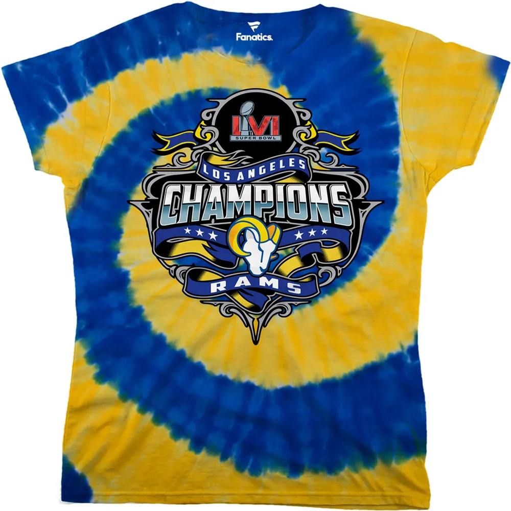 Lids Los Angeles Rams Fanatics Branded Women's Super Bowl LVI Champions  Tie-Dye T-Shirt - Royal/Gold