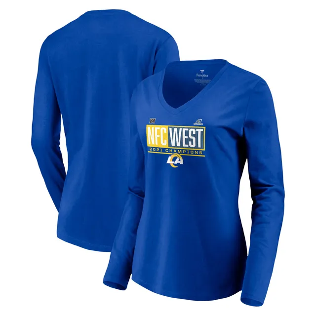 Lids Los Angeles Rams Fanatics Branded Women's 2021 NFC West Division  Champions Blocked Favorite V-Neck Long Sleeve T-Shirt - Royal