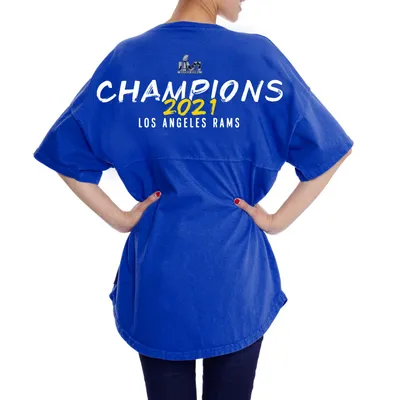 Los Angeles Rams Fanatics Branded Women's Super Bowl LVI Champions V-Neck T-Shirt - Royal