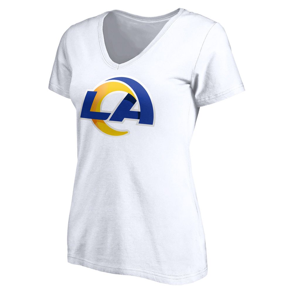 Los Angeles Rams Fanatics Branded Team Authentic Logo Personalized Name &  Number T-Shirt - White