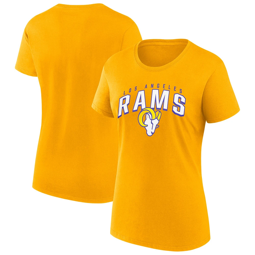 T-shirt Fanatics Gold pour femme de l'équipe des Los Angeles Rams