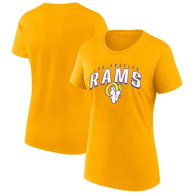 T-shirt Fanatics Gold pour femme de l'équipe des Los Angeles Rams