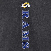 Sweat à capuche rétro pour femmes Fanatics Heathered Charcoal Los Angeles Rams Super Bowl LVI Champions