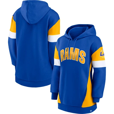 Sweat à capuche Fanatics Royal/Gold Los Angeles Rams Lock It Down pour femmes