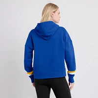 Women's Fanatics  Royal Los Angeles Rams Over Under Pullover Hoodie