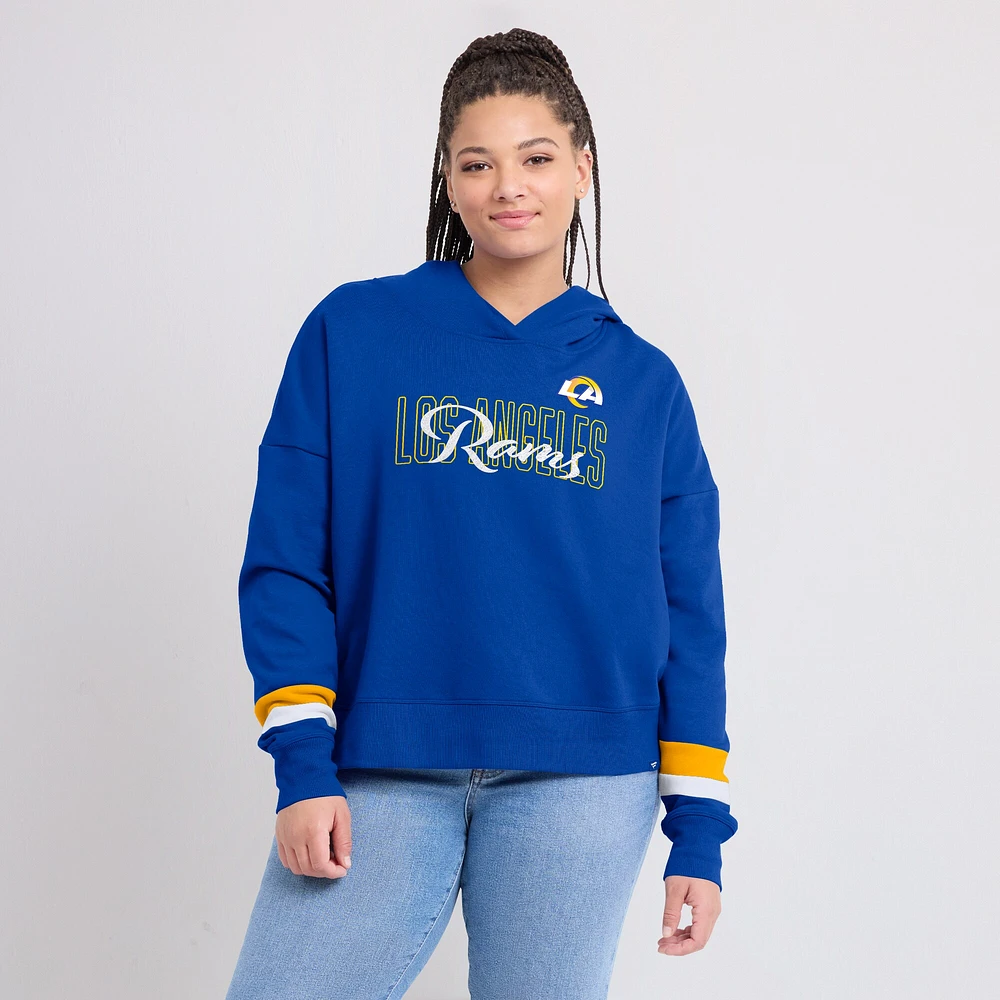 Sweat à capuche Fanatics Royal Los Angeles Rams Over Under pour femmes