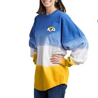 Women's Fanatics Royal Los Angeles Rams Super Bowl LVI Champions Ombre Long Sleeve T-Shirt