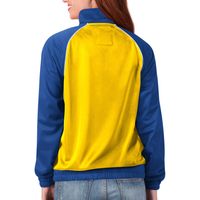 Women's G-III 4Her by Carl Banks Royal Los Angeles Rams Backfield Raglan - Full-Zip Track Jacket