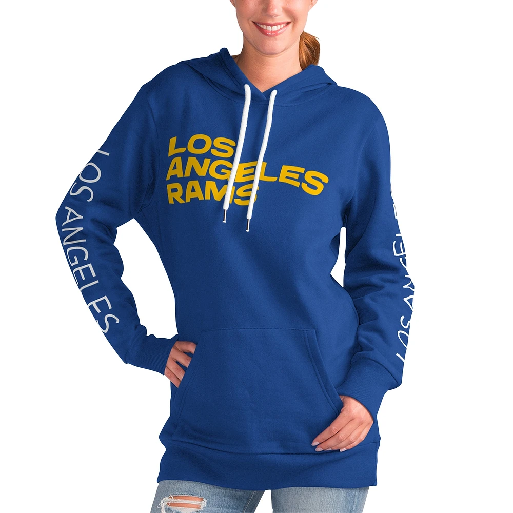 Sweat à capuche pour femme G-III 4Her by Carl Banks Royal Los Angeles Rams Extra Inning