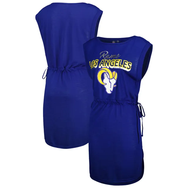 Lids Los Angeles Dodgers G-III 4Her by Carl Banks Women's G.O.A.T Swimsuit  Cover-Up Dress - Royal