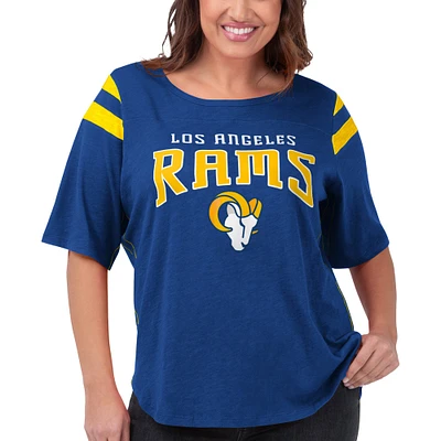 T-shirt Linebacker G-III 4Her by Carl Banks Royal Los Angeles Rams pour femme