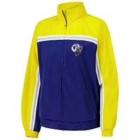 Veste de survêtement d'après-match entièrement zippée G-III 4Her par Carl Banks Royal Los Angeles Rams pour femme