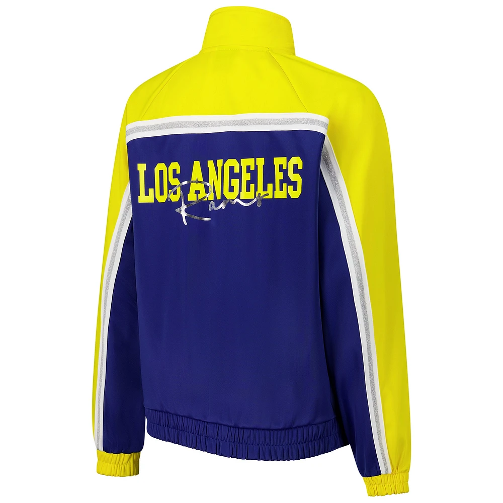 Veste de survêtement d'après-match entièrement zippée G-III 4Her par Carl Banks Royal Los Angeles Rams pour femme