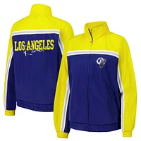 Veste de survêtement d'après-match entièrement zippée G-III 4Her par Carl Banks Royal Los Angeles Rams pour femme