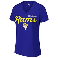 Women's G-III 4Her by Carl Banks Royal Los Angeles Rams Post Season V-Neck T-Shirt