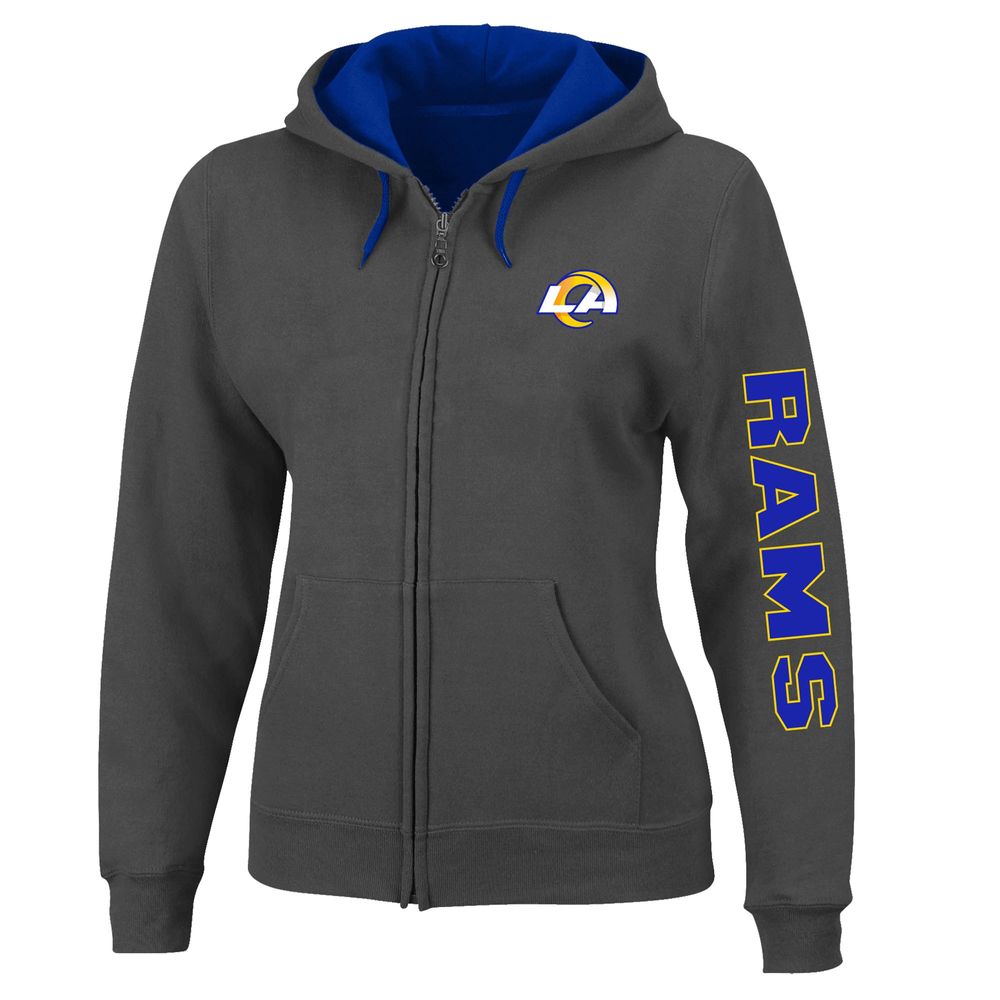 Lids Los Angeles Rams Women's Plus Fleece Pullover Sweatshirt - Heathered  Gray