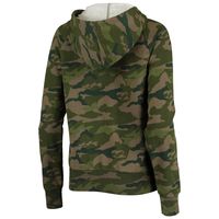 Women's New Era Camo Los Angeles Rams Raglan Full-Zip Hoodie