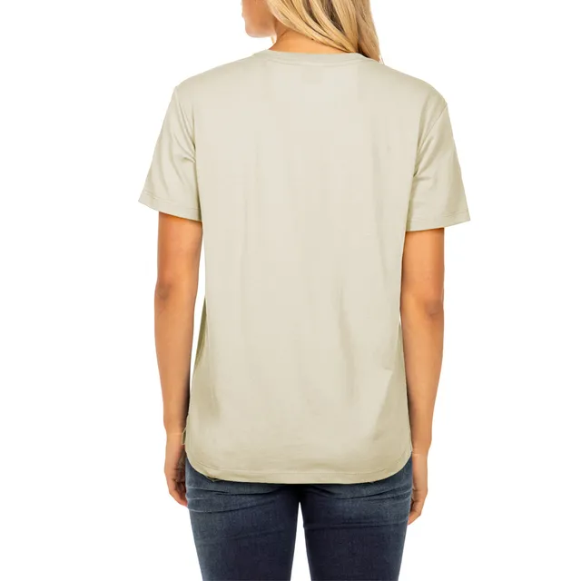 Las Vegas Raiders New Era Women's Split T-Shirt - Cream