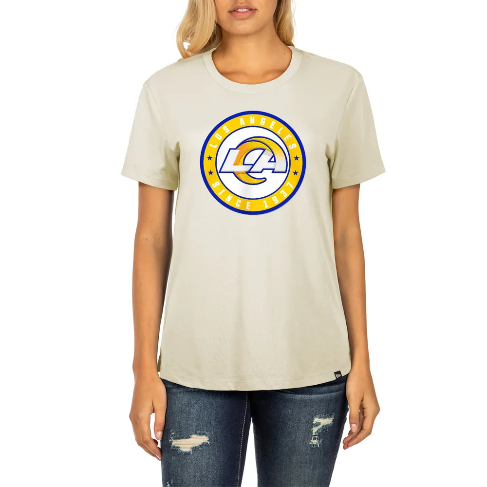 Women's New Era  Cream Los Angeles Rams 2023 NFL Draft T-Shirt