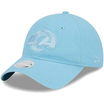 Casquette réglable New Era Los Angeles Rams Color Pack Brights 9TWENTY bleu clair pour femme