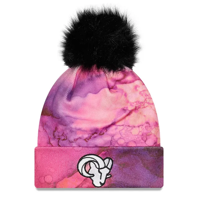 Women's New Orleans Saints New Era Pink/Black 2022 NFL Crucial Catch Pom  Knit Hat