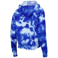 Women's New Era Royal Los Angeles Rams Cloud Dye Fleece Pullover Hoodie