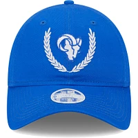 Women's New Era Royal Los Angeles Rams Leaves 9TWENTY Adjustable Hat