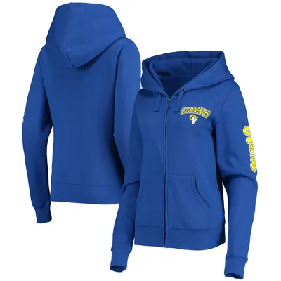 New Era Women's New Era Camo Los Angeles Rams Raglan Full-Zip Hoodie