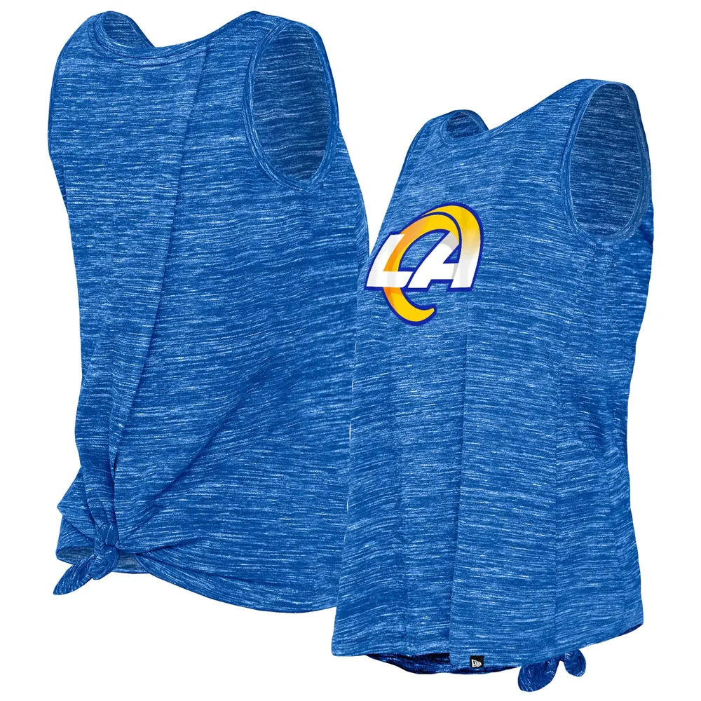 Lids Los Angeles Rams New Era Women's Space Dye Tie-Back Tank Top - Royal