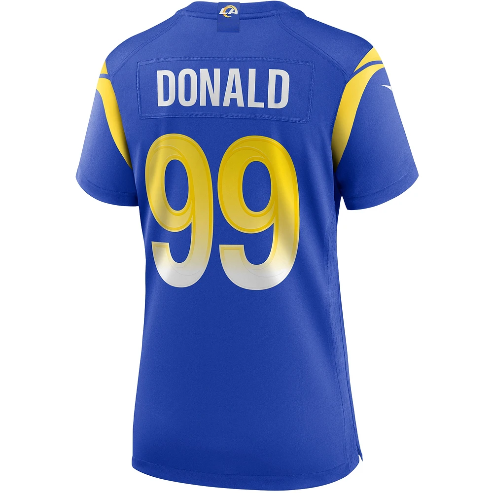 Maillot de joueur Nike Aaron Donald Royal Los Angeles Rams pour femme