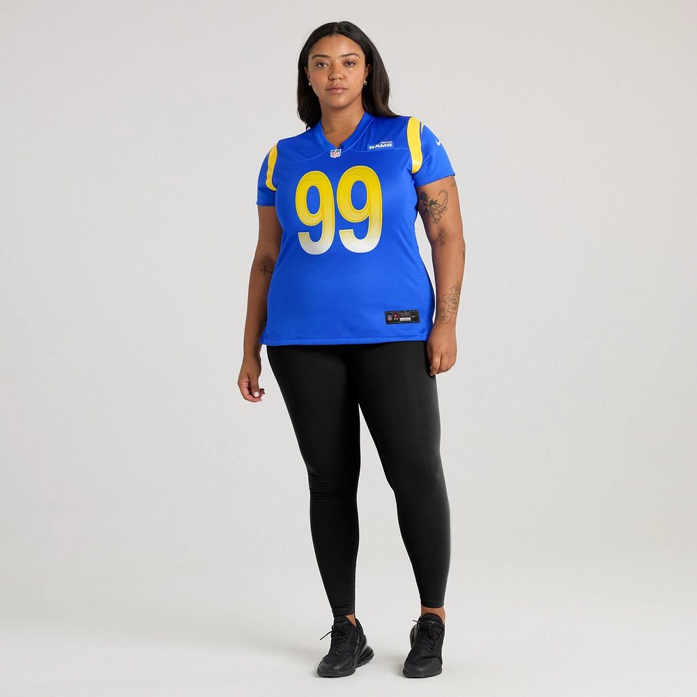 Maillot de joueur Nike Aaron Donald Royal Los Angeles Rams pour femme