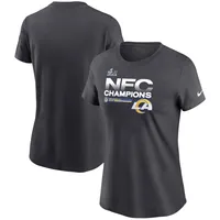 T-shirt Femme Nike Los Angeles Rams 2021 NFC Champions Locker Room Trophy Collection Anthracite