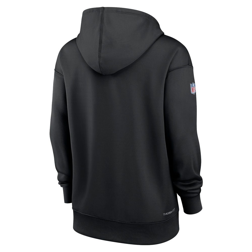 Women's Nike Black Los Angeles Rams 2022 NFL Crucial Catch - Therma Performance Pullover Hoodie