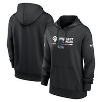 Women's Nike Black Los Angeles Rams 2022 NFL Crucial Catch - Therma Performance Pullover Hoodie