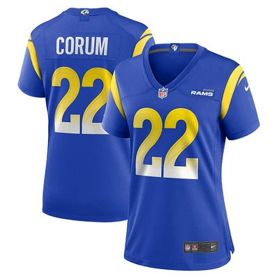 Maillot de match Nike Blake Corum Royal Los Angeles Rams pour femme